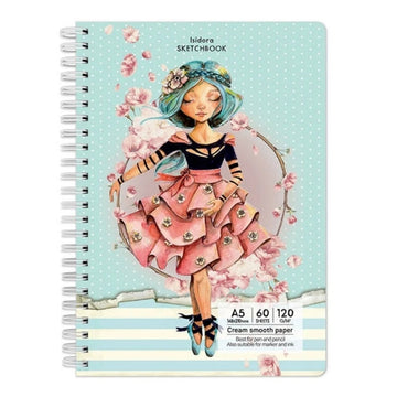 Blocnotes A5 Drasca, 60 file, 120g, velin, cu spira, 14.8x21cm, isidora 900900205