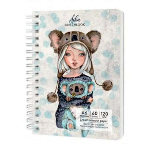 Blocnotes A6 Drasca, 60 file, 120g, velin, cu spira, 10.5x14.8cm, aika 900900165
