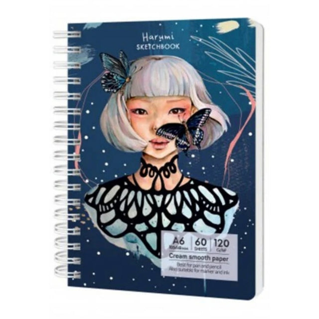 Blocnotes A6 Drasca, 60 file, 120g, velin, cu spira, 10.5x14.8cm, harumi 900900170