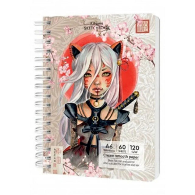 Blocnotes A6 Drasca, 60 file, 120g, velin, cu spira, 10.5x14.8cm, kitsune 900900168