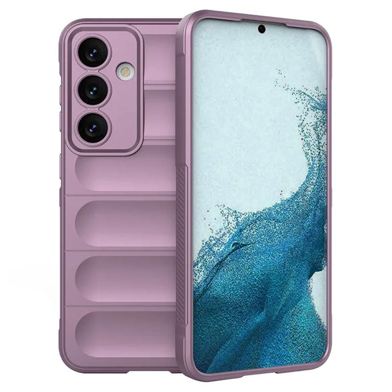 Husa Wave - Samsung Galaxy A15, Grip Microfiber, ShockProof, Light Purple