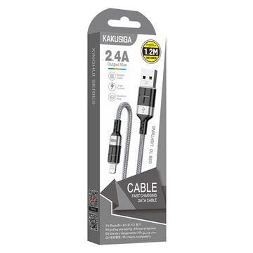 Cablu Date si Incarcare Kaku KSC-696, USB-A la Lightning, 18W, 2.4A, 1.2m - Gri