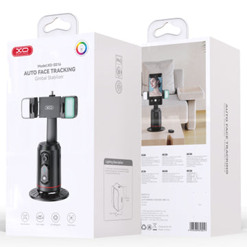 Suport Stand XO SS16-L, tip Selfie, pentru Telefon, AI cu Urmarire Faciala, MultiAngle - Negru