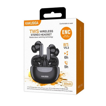 Casti Wireless Kaku KSC-1112, Ear Buds, BT 5.3, 180h StandBy, 300mAh, ENC Noise - Negru