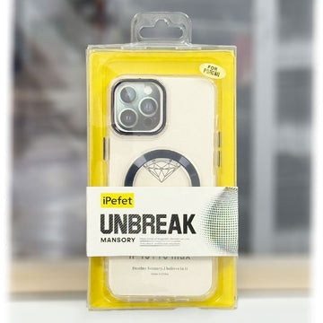 Husa iPefet Clear pentru iPhone 13 Pro Max, AntiDrop cu MagSafe, Acryl - Negru