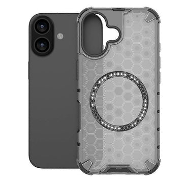 Husa HoneyComb pentru iPhone 17, cu Extra Protectie Colturi, cu MagSafe - Gri