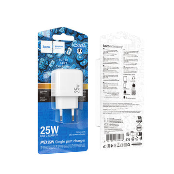 Incarcator Hoco CS53A Retea, 25W - Alb
