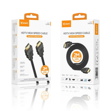 Cablu Audio si Video X-Start HD004, HDMI la HDMI, 1080P, Metall, 2m - Negru