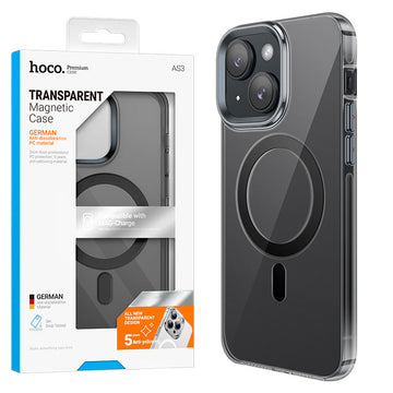 Husa Hoco AS3 pentru iPhone 15 Plus, MagSafe, Antidrop - Gri