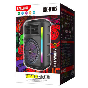 Boxa Portabila Kaku KK-8102, Wireless BT 5.2, 10W, 1800mAh, LED Display, Ambient Light - Negru