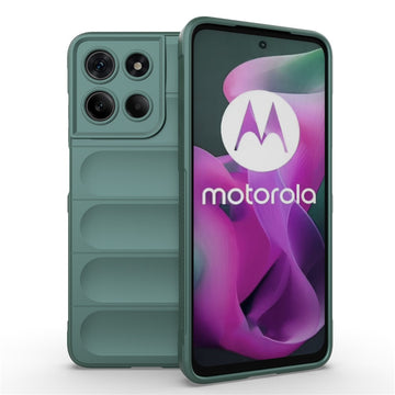 Husa Wave pentru Motorola Moto G17 Power, Grip Anti-Shock, TPU - Verde inchis