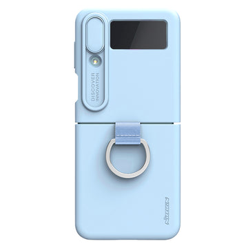 Husa Nillkin pentru Samsung Z Flip 4, CamShield Silky, TPU - Albastru Haze