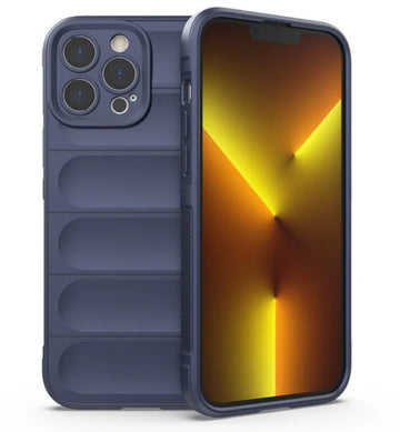 Husa Wave pentru iPhone 16 Pro Max, Grip Microfiber, ShockProof - Bleumarin