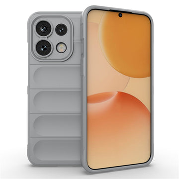Husa Wave pentru Oppo Reno 16F/16Fs, Grip Microfiber, ShockProof - Smoke gri