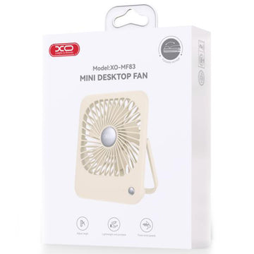 Cooler XO MF83, Thin Desktop, Folding/Hangable Fan, 2000mah - Bej
