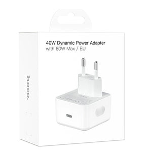 Accesoriu Hoco C161A, Incarcatoare Priz, USB-C, 40W, FastCharger - Alb