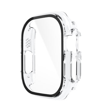 Folie Integrata Hoco WS6, Rama Protectie cu Folie Integrata, iWatch Ultra, 3D PC, 49mm - Transparent