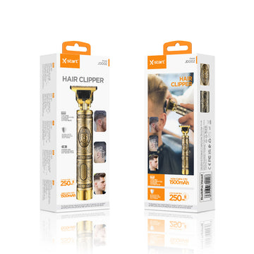 X-Start JD002, Aparat de Tuns, Hair Clipper, Portabil, 1500mAh, 7000RPM, 2 Distantiere - Auriu