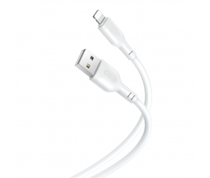 Cablu Date si Incarcare XO NB103, USB-A la Lightning, 2.1A, 1m - Alb