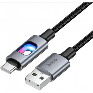 Cablu Date si Incarcare Hoco U144, USB-A la USB-C, 3A, 1.2m - Fast | negru