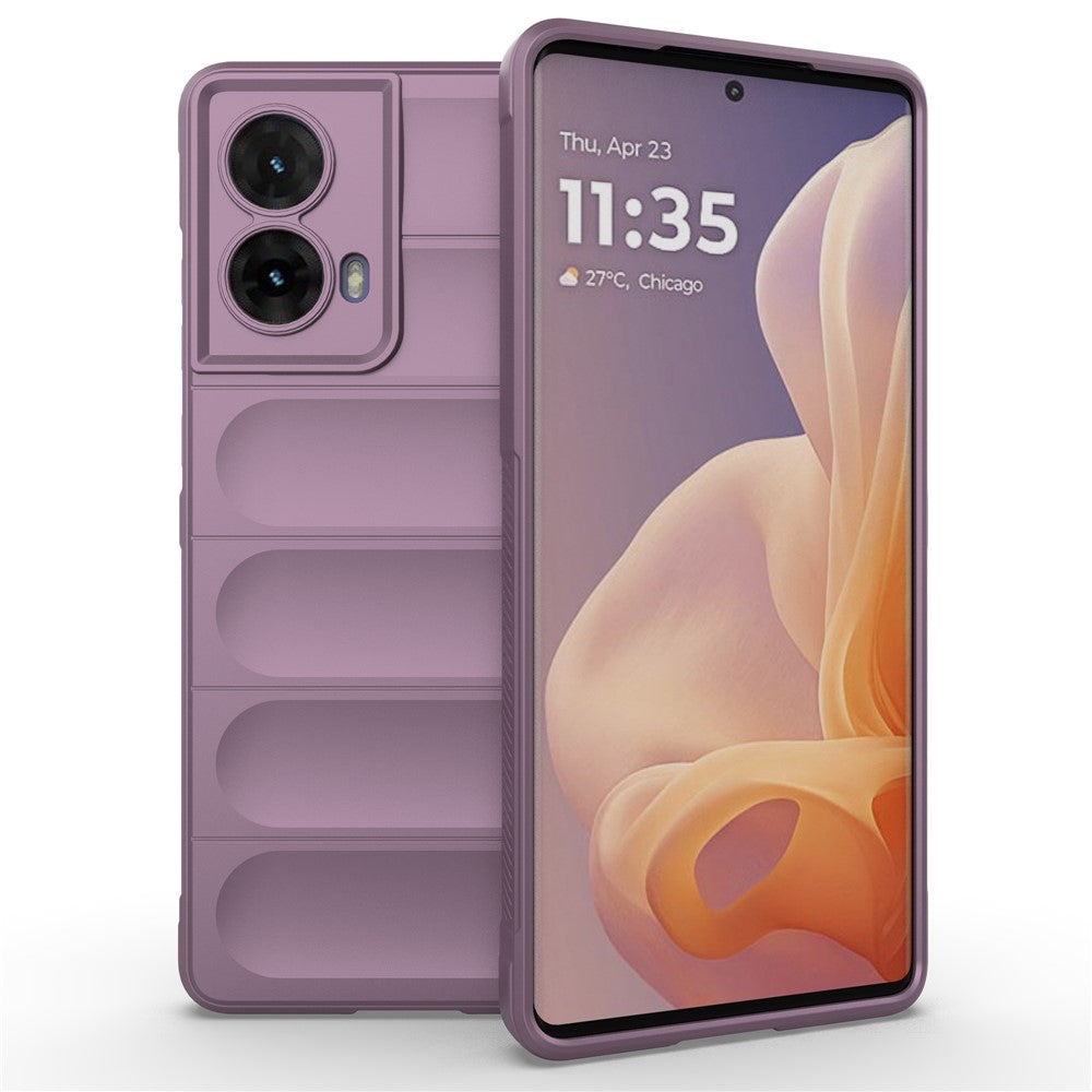 Husa Wave pentru Motorola Edge 50 Neo, Grip Anti-Shock, TPU - Mov deschis