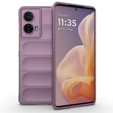 Husa Wave pentru Motorola Edge 50 Neo, Grip Anti-Shock, TPU - Mov deschis