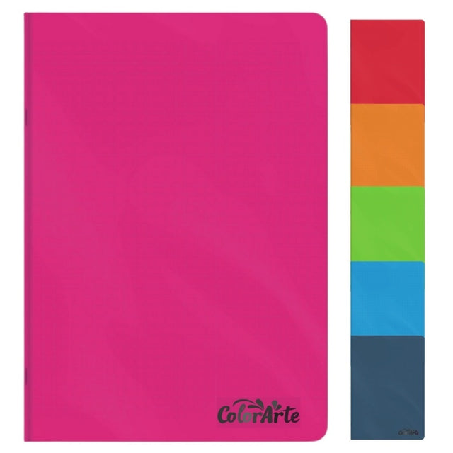 Caiet scolar A4 Colorarte, 100 file, dictando, colturi rotunjite, coperta plastic 230microni, 70g/mp