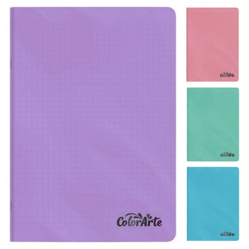 Caiet scolar A4 Colorarte, 60 file, dictando, colturi rotunjite, coperta plastic, culori macarons, 70g/mp
