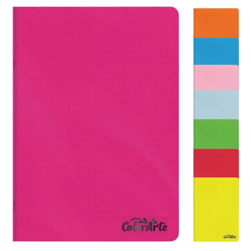 Caiet scolar A5 Colorarte, 60 file, matematica, colturi rotunjite, coperta plastic 230microni, 70g/mp