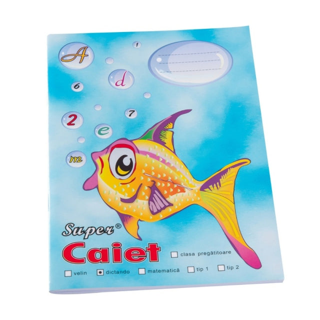 Caiet scolar A5 Pestisor, 48 file, dictando, 70g/mp