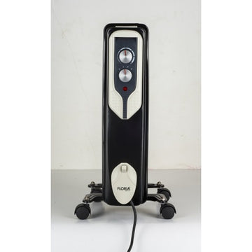 Calorifer electric Floria ZLN3642, 1500W, 7 elementi, termostat reglabil, negru