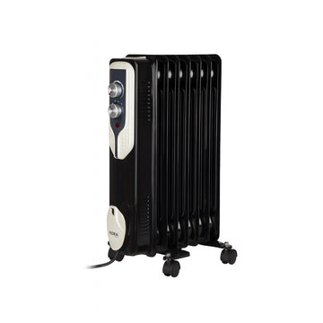 Calorifer electric Floria ZLN3642, 1500W, 7 elementi, termostat reglabil, negru