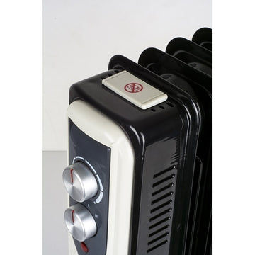 Calorifer electric Floria ZLN3673, 2500W, 13 elementi, termostat reglabil, negru