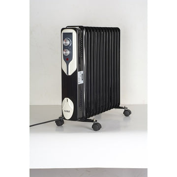 Calorifer electric Floria ZLN3673, 2500W, 13 elementi, termostat reglabil, negru
