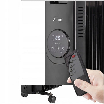 Calorifer Zilan ZLN8416, 2000W, 9 elementi, termostat reglabil, negru