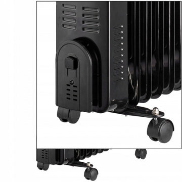 Calorifer Zilan ZLN8416, 2000W, 9 elementi, termostat reglabil, negru