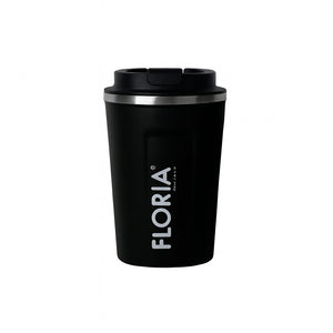 Cana termos cafea FLORIA, 380ml, inox, pereti dublii, mentine 8h rece / 4h cald, ZLN9969, negru