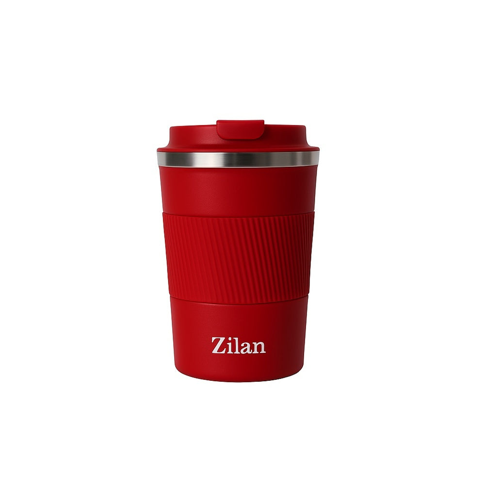 Cana termos cafea ZILAN, 510ml, inox, pereti dublii, mentine 12h rece / 6h cald, ZLN9924, rosu