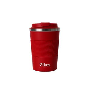Cana termos cafea ZILAN, 510ml, inox, pereti dublii, mentine 12h rece / 6h cald, ZLN9924, rosu