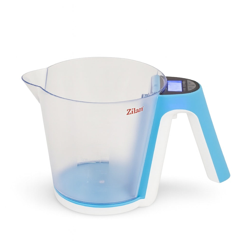 Cantar de bucatarie Floria ZLN7788, digital cu cana 2kg, albastru