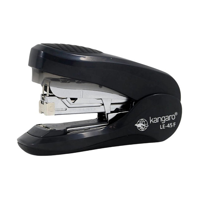 Capsator Kangaro Less Effort LE-45F, 24/6 - 26/8, 40 coli, 48mm, capsare usoara plata, negru