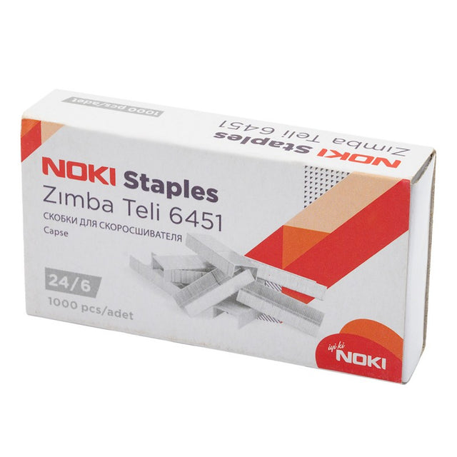 Capse Noki 6451, 24/6, 30 coli, alb/zincat, set 1000 buc