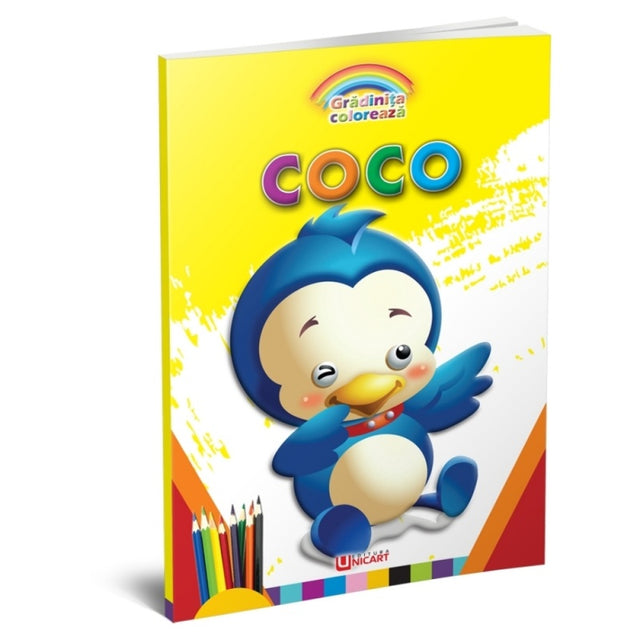 Carte de colorat A4, Coco, 96 pagini, Unicart