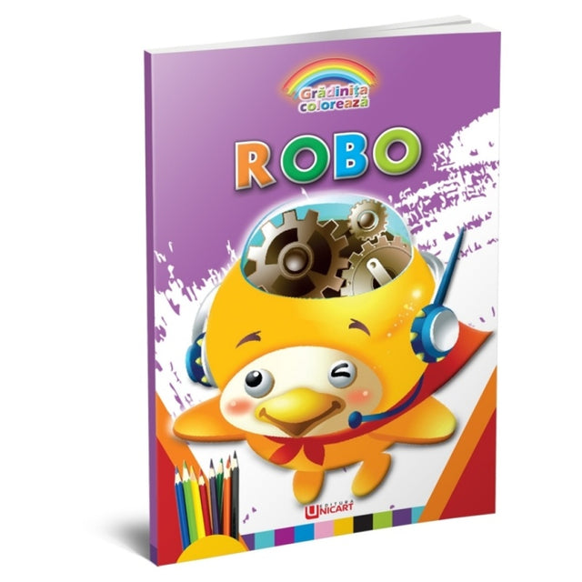 Carte de colorat A4, Robo, 96 pagini, Unicart