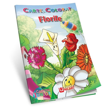 Carte de colorat B5, Florile, Unicart