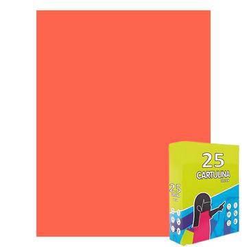 Carton colorat Fabrisa 15576/126, 50x65cm, 180g/mp, portocaliu fluorescent, top 25 coli