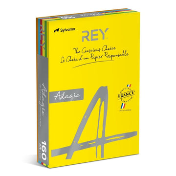Hartie colorata A4 Rey Adagio, 80g/mp, mix intens, 5x40coli, ADAP480/I-RB, top 200 coli