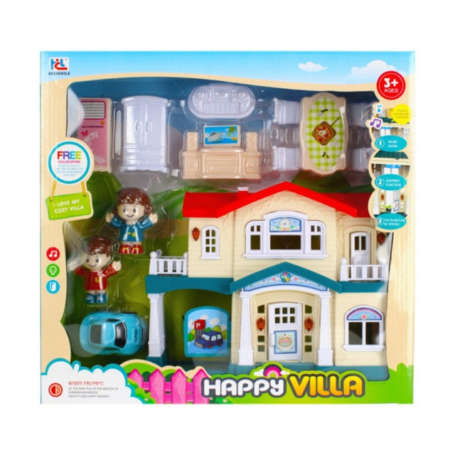 Casa de papusi - MegaCreative + mobilier sufragerie, masina, 25x19cm, 479911, +3ani