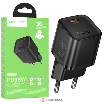 Incarcator Priza Hoco N66, 35W, 2xUSB-C, 1xUSB-A, PD, QC 3.0 - Alb