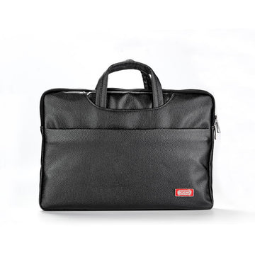 XO CB08, Geanta pentru laptop din Material Textil, cu Microfibra, 15 inch, Litchi Series - Negru